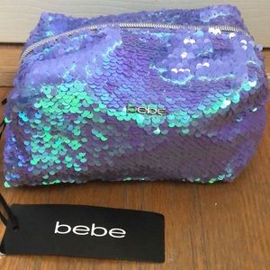 light purple bebe makeup bag new
